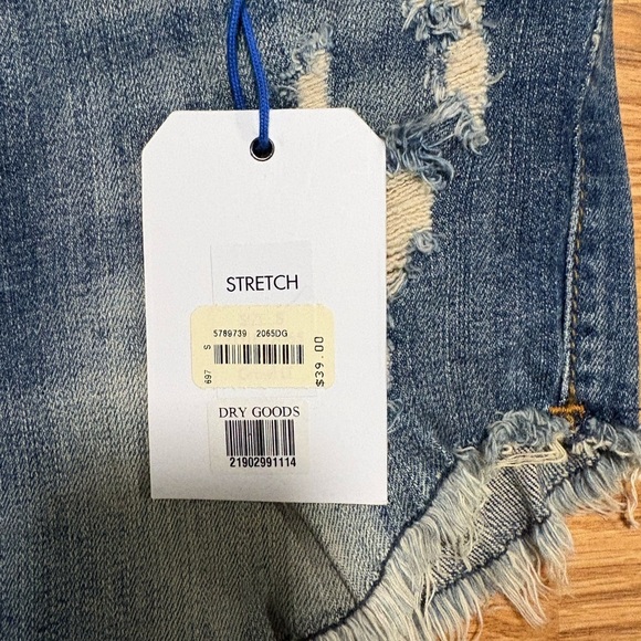 Eunina Womens Jean Shorts Distressed Stretch High Rise Shortie Size S - Picture 2 of 3